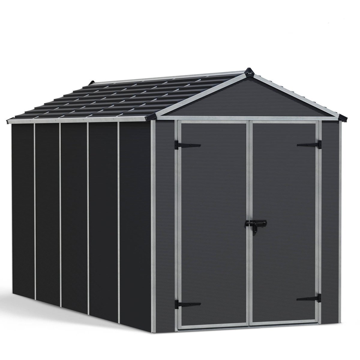 ピラカンサ6 Palram Canopia 6x12 Plastic Rubicon Dark Grey Shed