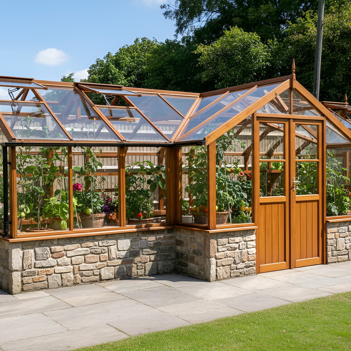 Swallow Swan 8x22 Dwarf Wall Wooden Greenhouse