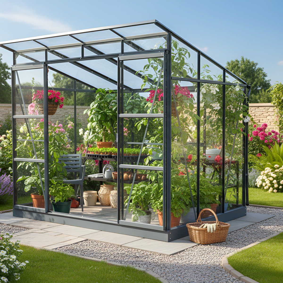 <廃盤品> VITRIINI （clear-light gray） vitavia-freya-8x6-pent-roof-