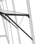 PVC shelf with powder-coated aluminium support frame, 2250 x 320mm