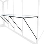 PVC table with powder-coated aluminium support frame, 2250 x 520mm