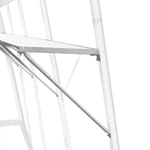 PVC shelf with silver aluminium support frame, 2250 x 320mm