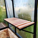Black Shelf with Wooden Inlays