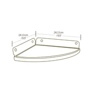 Lifetime Corner Shelf Dimensions Diagram