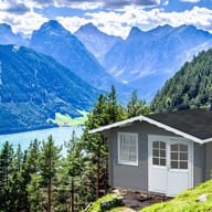 Palmako Emma 3.6x3m Log Cabin with Grey Paint