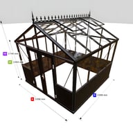10x10 Janssens Helios Retro Greenhouse Black