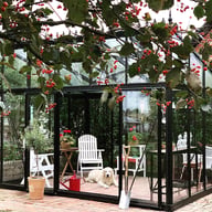 10x10 Janssens Modern Pent Roof Greenhouse