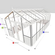 10x19 Janssens Helios Retro Greenhouse White