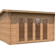 Palmako Ines 3.9x3m Log Cabin Brown Dip
