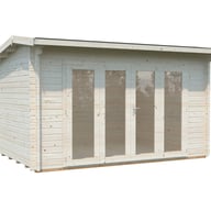 Palmako Ines 3.9x3m Log Cabin White Dip