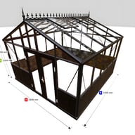 12x12 Janssens Helios Retro Greenhouse Black