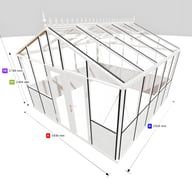 12x12 Janssens Helios Retro Greenhouse White