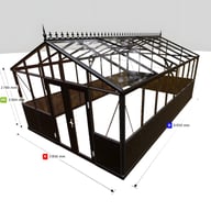 12x19 Janssens Helios Retro Greenhouse Black