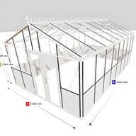 12x19 Janssens Helios Retro Greenhouse White