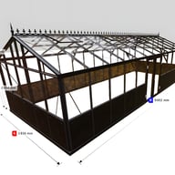 12x29 Janssens Helios Retro Greenhouse Central Doors