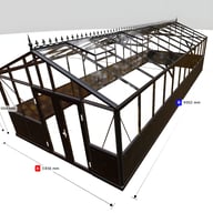 12x29 Janssens Helios Retro Greenhouse Black
