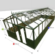 12x29 Janssens Helios Retro Greenhouse Green