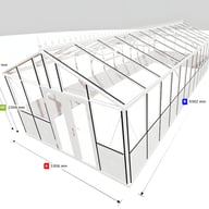 12x29 Janssens Helios Retro Greenhouse White