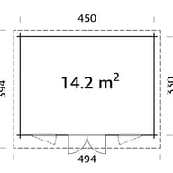 Palmako-Lisa-4.7x3.5m-Log-Cabin-Dimensions