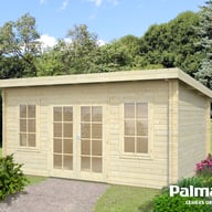 Palmako Lisa 4.7x3.5m Log Cabin Natural Finish