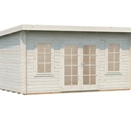 Palmako Lisa 4.7x3.5m Log Cabin White Dip