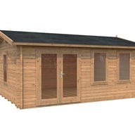 Palmako Iris 5.1x3.9m Log Cabin Brown Dip