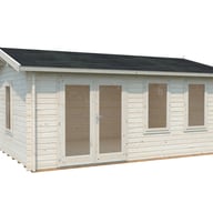 Palmako Iris 5.1x3.9m Log Cabin White Dip