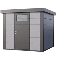 Telluria Classico 2424 Metal Garden Shed in Light Grey