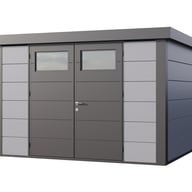 Telluria Classico 3330 Metal Garden Shed in Light Grey