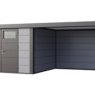 Telluria Classico Lounge Large with windows 3330 Metal Garden Room in Light Grey