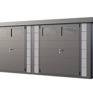 Telluria DUO 2721 Metal Garden Shed in Light Grey