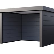 Telluria Singolo 3630 Metal Garden Shed in Anthracite