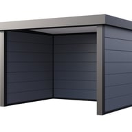Telluria Singolo 3630 Metal Garden Shed in Light Grey