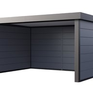 Telluria Singolo 4836 Metal Garden Shed in Light Grey