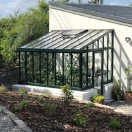 Janssens Arcadia Plus Mur lean-to greenhouse in green