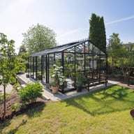 Janssens Master Victorian black greenhouse lifestyle view