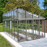 Janssens Modern Taupe Pent Roof Greenhouse