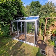 Janssens Urban Hobby silver greenhouse lifestyle view