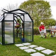 Palram Canopia Eco Grow 6x6 Green greenhouse official lifestyle photograph