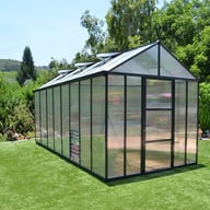 Palram Canopia Glory 8x16 Grey greenhouse official lifestyle photograph