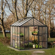 Palram Canopia Glory 8x8 Grey greenhouse official lifestyle photograph