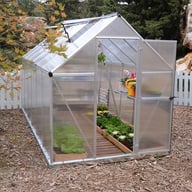 Palram Canopia Mythos 6x12 Silver greenhouse official lifestyle photograph