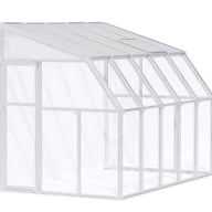 Palram Canopia Sun Room 6x10 White lean-to greenhouse official product view