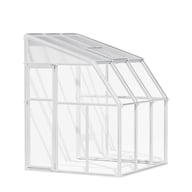 Palram Canopia Sun Room 6x6 White lean-to greenhouse official product view