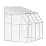Palram Canopia Sun Room 6x8 White lean-to greenhouse official product view