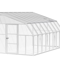 Palram Canopia Sun Room 8x16 White lean-to greenhouse official product view