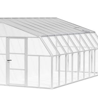 Palram Canopia Sun Room 8x18 White lean-to greenhouse official product view