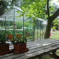 ACD R305 Straight Wall Greenhouse Silver - manufacturer photograph