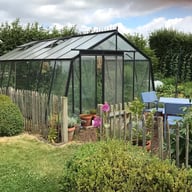 ACD 12x20 Sloping Wall Greenhouse Black - same-width model photograph; different length
