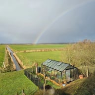 ACD 12x20 Sloping Wall Greenhouse Black - same-width model photograph; different length